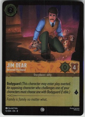 Disney Lorcana TCG Jim Dear - Beloved Husband Cold Foil Reign of Jafar 12/204