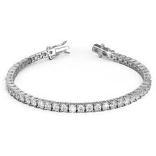 5CT Natural Diamond Tennis Bracelet Platinum - UK Hallmarked Double Safety Lock