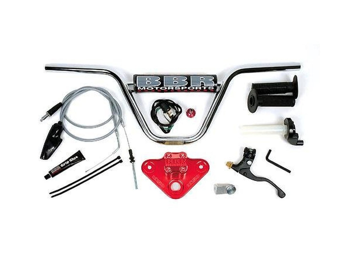 BBR Handlebar Kit - With Tripleclamp - Red - Honda XR/CRF 50 2000