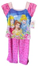 Disney Princess Pajamas Sleepwear Girls 2pc Set Size 4T Polyester New with Tags