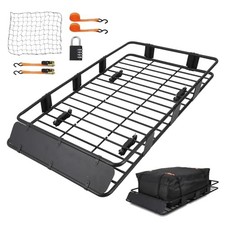 Dachkorb Auto Dachträger Universal Gepäckkorb Gepäckträger Metall Schwarz