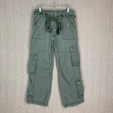 Vintage Y2K Abercrombie  Fitch Cargo Pants Size 4 Military Paratrooper Baggy