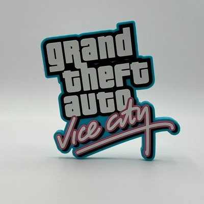 Grand Theft Auto Vice City GTA Logo Sticker Decal Die Cut Video Game Collectible