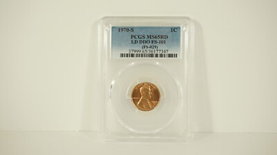 1970-S 1C Cent Large Date Double Die Obverse PCGS MS65RD LD DDO FS