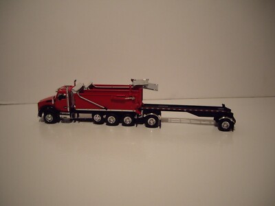 DCP FIRST GEAR 1/64 RED KENWORTH T880 TRI-AXLE ROGUE DUMP & ROGUE