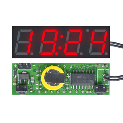 Red 3 in 1 LED DS3231SN Digital Clock Temperature Voltage Module DIY Electronic