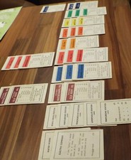 Vintage Monopoly property cards, 1940s (WW2 ?) 'LNER' stations