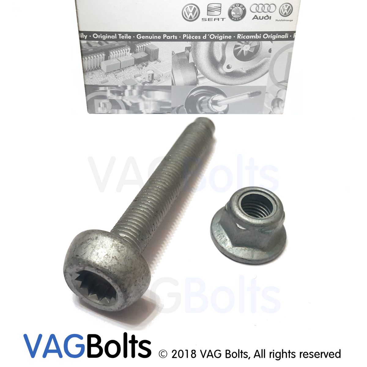 Genuine VW Audi N90954802 Front Hub Strut Pinch Bolt Nut Kit Golf