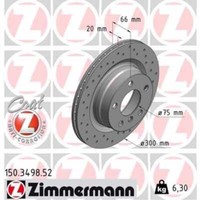 Zimmermann 2X Bremsscheibe Hinten Ø300 Mm InnenbelüFtet Gelocht FüR BMW 1Er F20