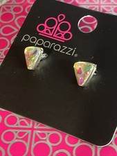 Paparazzi   Kids, Ladies, Teens PASTEL OIL SPILL TRIANGLE   Post Earrings   NWT