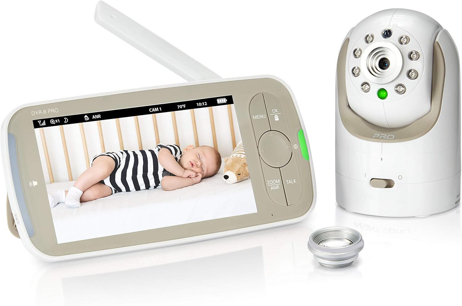 Video Baby Monitor, 720P HD Resolution,Tilt Zoom, and Interchangeable Lenses-image