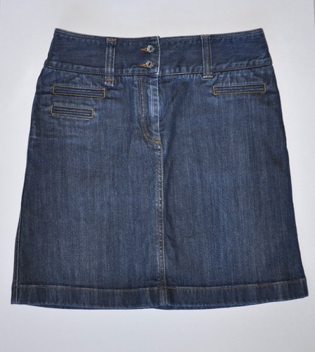 Authentic DOLCE & GABBANA Dark Blue Denim Skirt 40 4 Medium