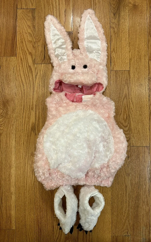 Disfraz de Conejito Bebé Niño Niños Pascua Halloween Rosa Conejito Vientre Bebés 18-24mt Foto 2 de 4