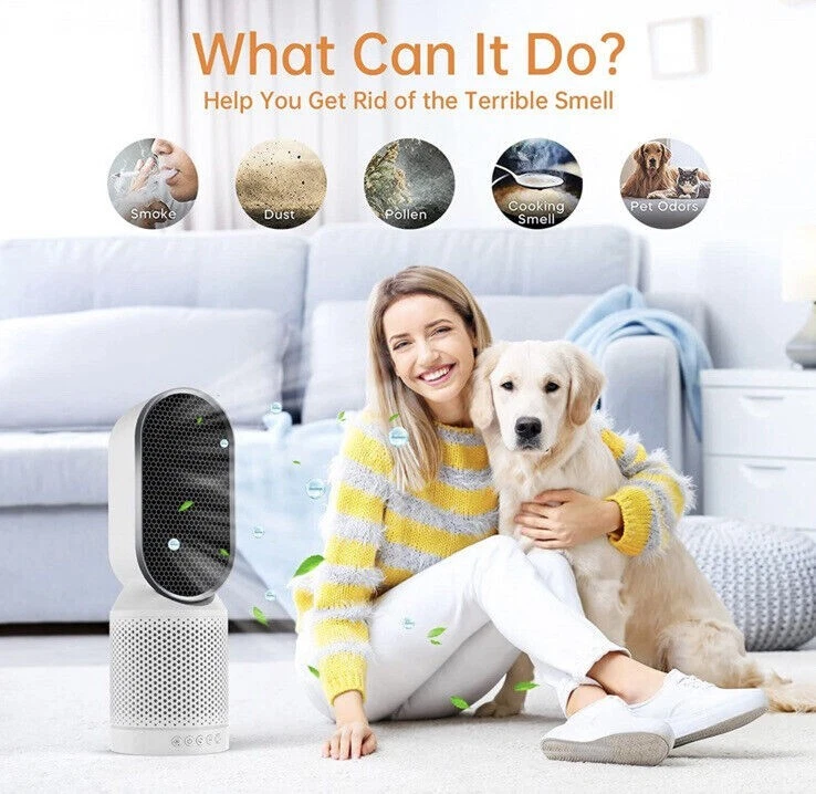 Air Purifier for Bedroom, QUEENTY Air Purifier with H13 True HEPA Filter