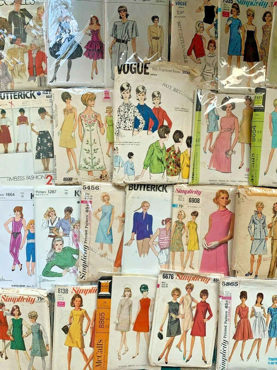 Vintage Retro Mod Mid Century Misses Clothing Sewing Patterns Free