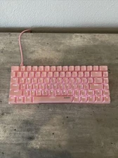 AJAZZ AK33 Cute Pink Mechanical Keyboard Blue Switches White LED Backlit PC