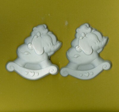 Bear on toy elephant plaster of Paris painting project. Set of 6!