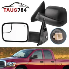 Pair Power Heated Tow Mirrors for 2002-2008 Dodge Ram 1500 /2003-2009 2500 3500