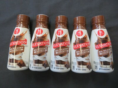 (5) Count Lot Of Elevation Meal Replacement Chocolate Shake 11 Oz Each ^9