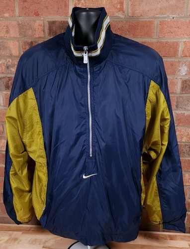 Nike Vintage Pullover 1/2 Zip Colorblock Windbreaker Herren Medium Center Swoosh