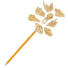 One Dozen 2" Animal Fossil Pencil Toppers (12)