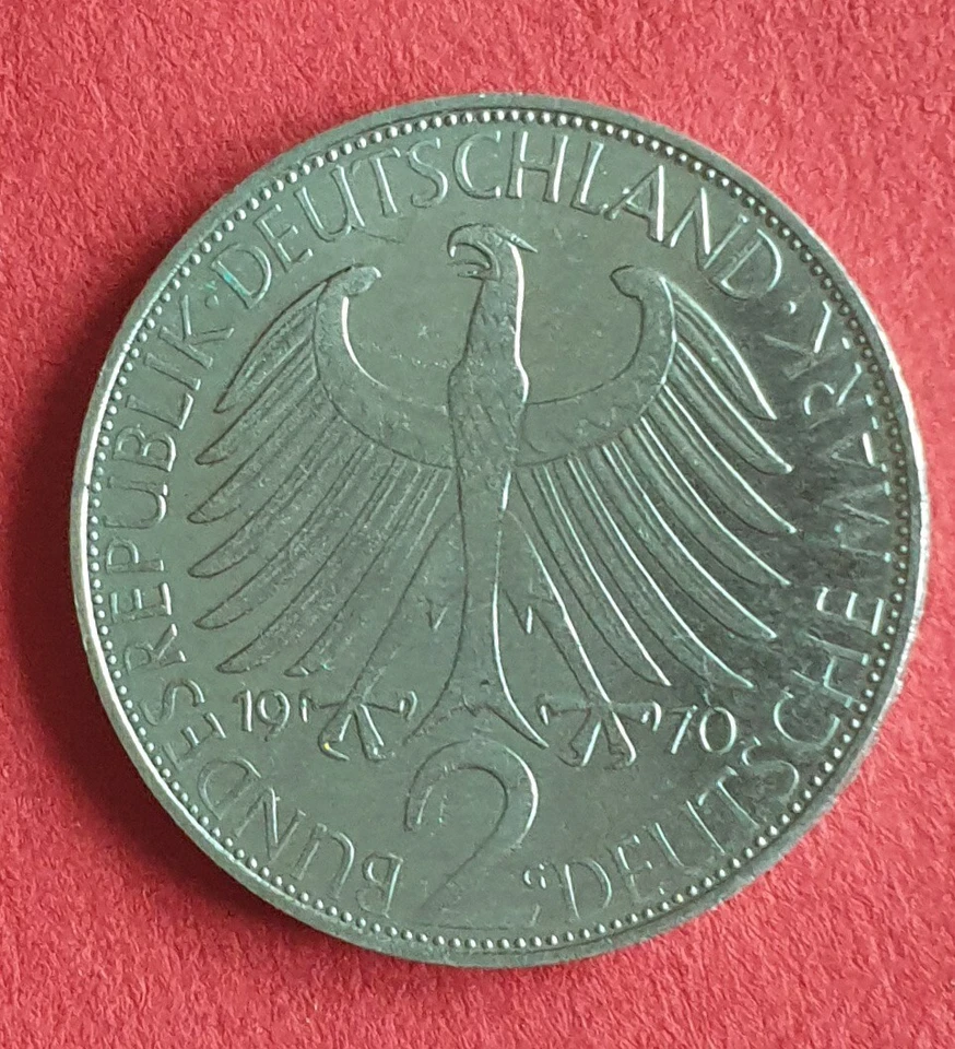 2 DM Max Planck 1970 G  nahezu ohne Gebrauchsspuren  - Bild 2 von 2