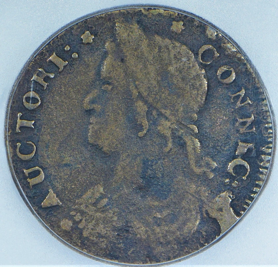 1787 DB Left Connecticut Colonial Copper ICG VG-10; Miller 33.40-Z.1; Rare! - Image 3 of 4