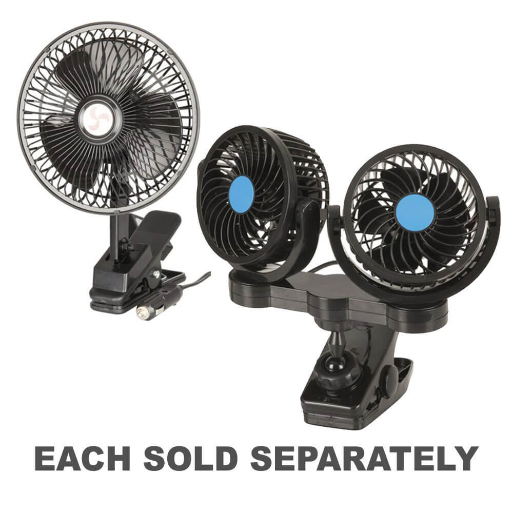 cigarette lighter socket fan Oscillating Fan w/ Clamp