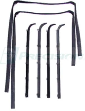 New 6PC Glass Run Seal Beltline Molding Kit / For 83-88 Ranger w/Vent w/Clips
