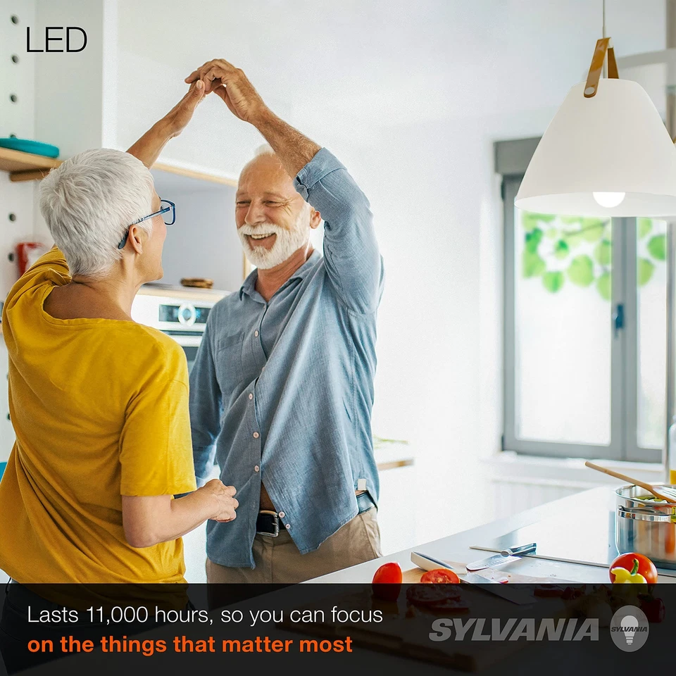 Bombilla LED SYLVANIA A19, 14W = 100W, no regulable, luz diurna 5000K, paquete de 12 Foto 4 de 4