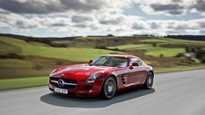 Cars sls amg mercedes benz Desk Mat Stitched