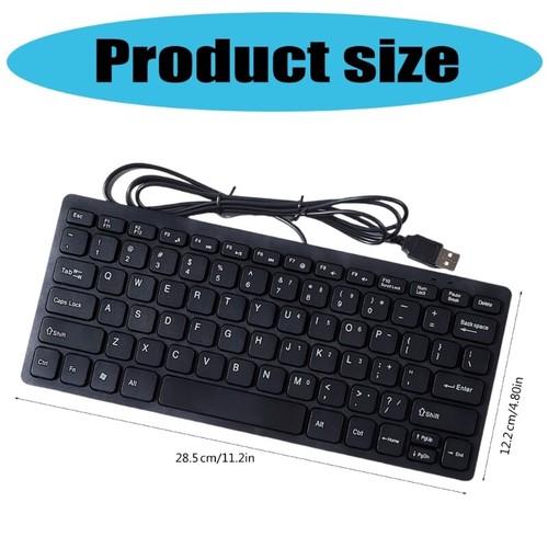 Kabelgebunden USB Mini Tastaturen 78 Tasten dünnes Design für Desktop Laptop PC ergonomisch - Bild 8 von 10