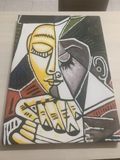 Picasso Testa di Donna Pensante Quadro su Tela 50 x 70 Soggiorno Salotto Ufficio
