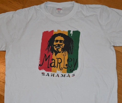 BOB MARLEY reggae band concert tour tee shirt 1980s vintage concert t-shirt, vintage, size XL, single stitch, B+ condition