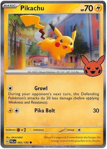 Basic Holo Pikachu HP 70 Card 62/193 Rare Trick Or Trade | eBay