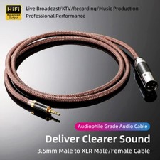 1pcs XLR Female to 3.5mm Microphone Cable XLR Male Audio Mixer Professional Wire