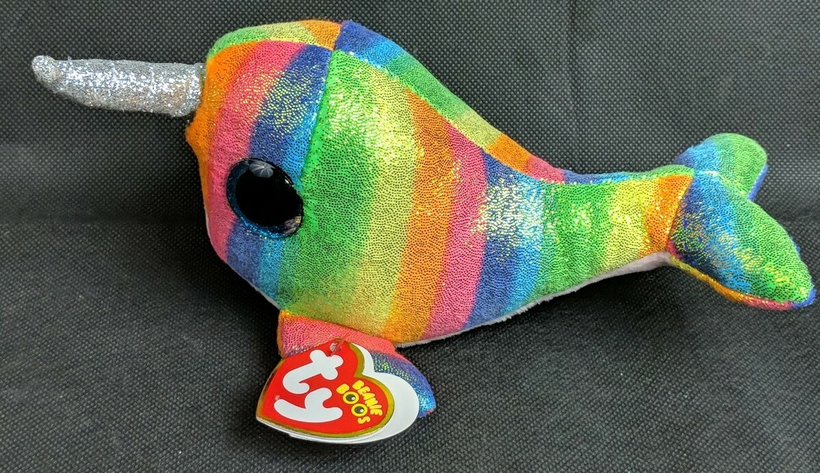 TY Beanie Boos Nori The Narwhal w/ Blue Glitter Eyes 9 TY Beanie Boos Nori The Narwhal w/ Blue Glitter Eyes 9