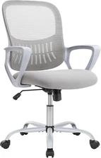 Home Office Computer Desk Chair, Ergonomic Mid-Back Mesh Swivel Rolling Work wit