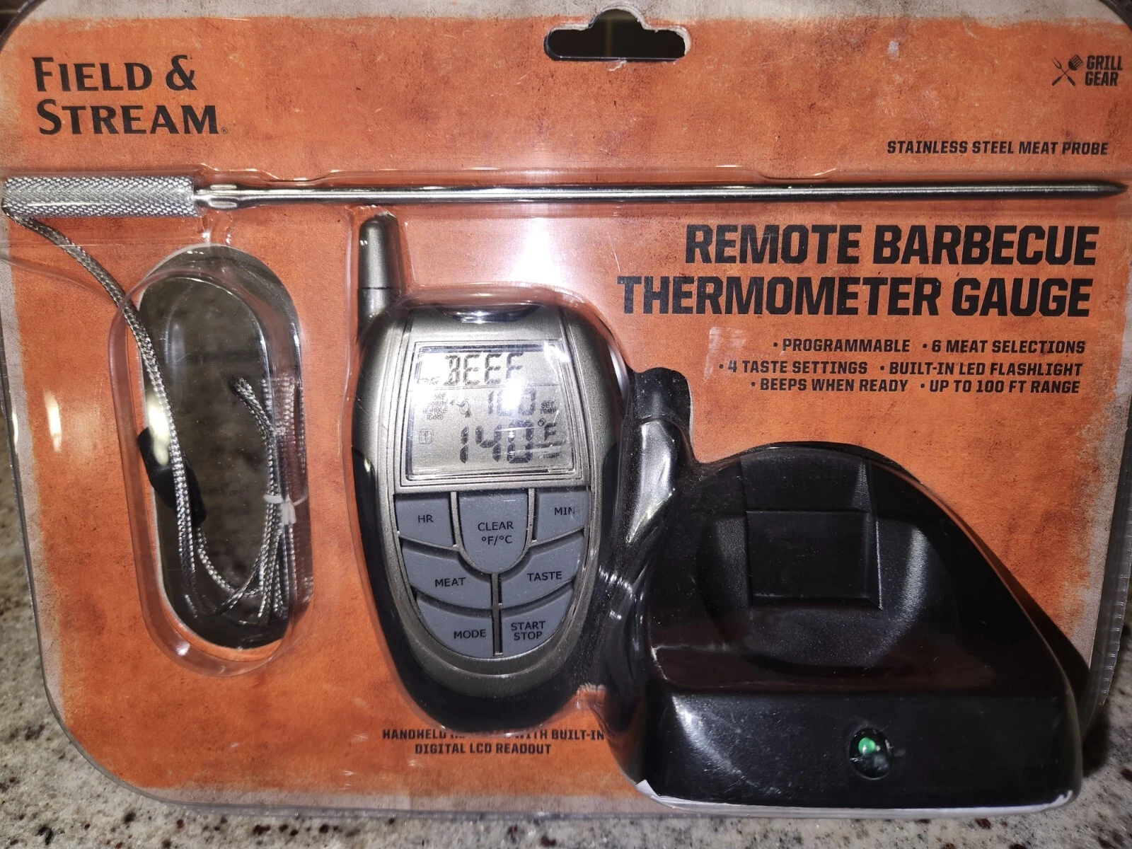 Field & Stream Digital Wireless Remote Cooking Food Meat Oven BBQ Thermometer