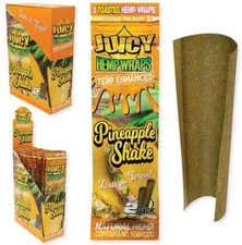 🤪 JUICY JAY PINEAPPLE SHAKE TERP WRAPS 🔥 25 PACKS 🤑 2 WRAPS PER PACK 💯🤤💯