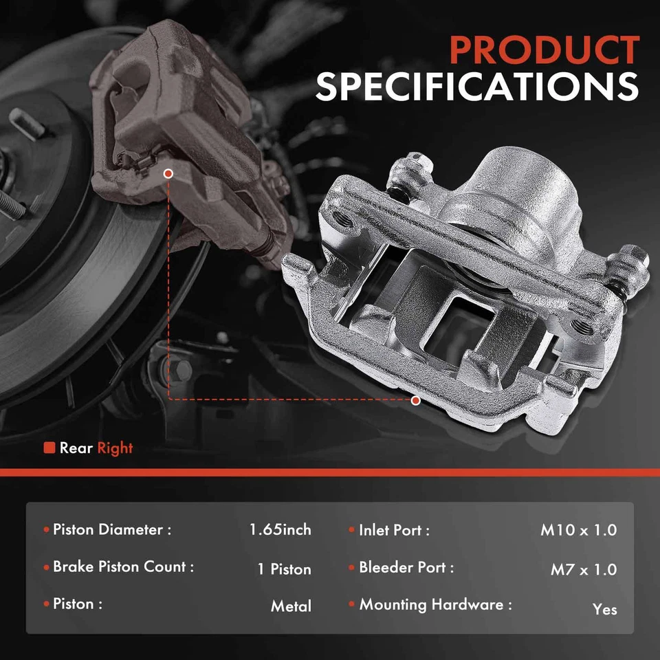 Pinza de freno con soporte para pasajero trasero derecho Infiniti FX35 FX45 2003-2008 Foto 2 de 4