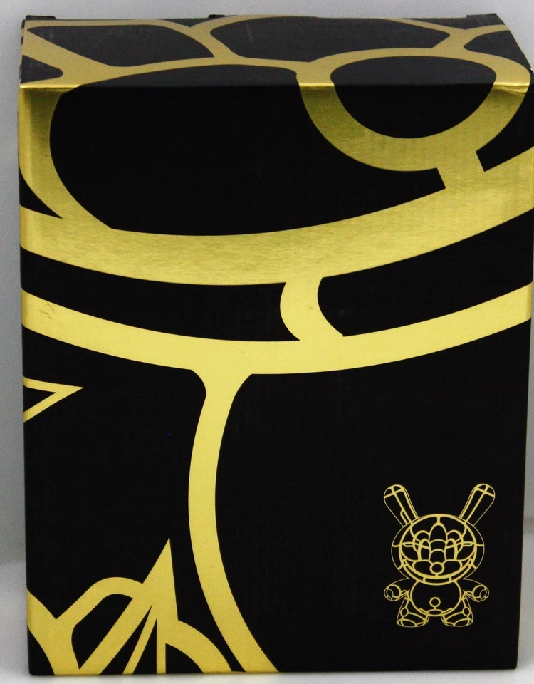 DUNNY 8"autographed by David Flores Evil Gold METAL KIDROBOT 2006 Rare Chase  - Image 3 of 4
