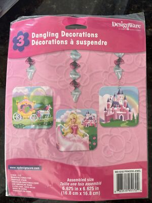 Designware 3 Pack Princess Dangling Decorations