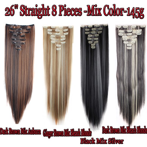 US New Opening Low Price 8PC/Set Clip in Hair Extensions Natural As Human #ZY - Picture 7 of 38