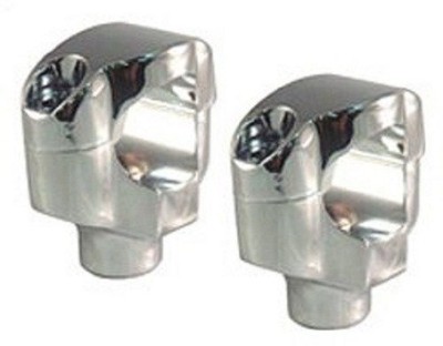 V-Factor 41002 Chrome 1-1/2'' Tall Risers for 1-1/4'' Handlebars for FXSTC