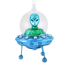 Cody Foster 4.00In Flying Ufo, Glass, Alien Spaceship Gl681