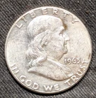 1963 Silver Ben Franklin Half Dollar Coin - 90% Silver - Philadelphia Mint