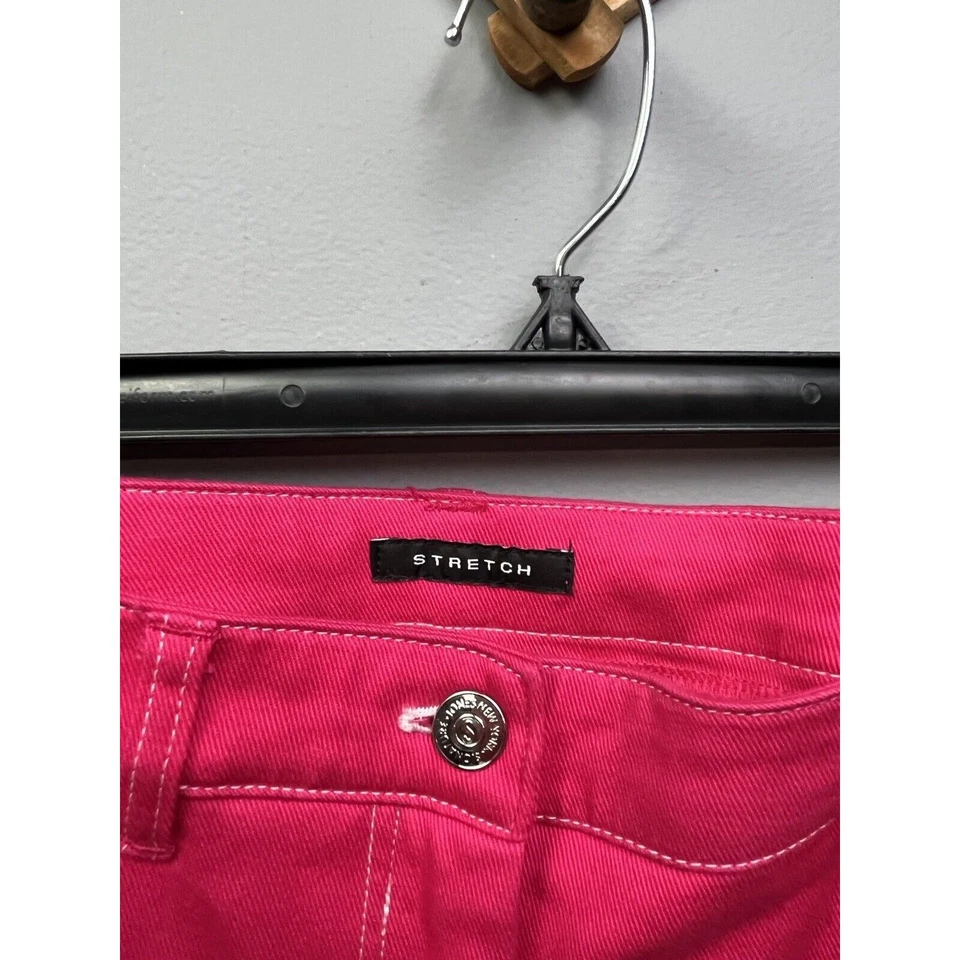 Женские эластичные джинсы Jones New York 16 розовые саржевые джинсы на шнуровке укороченные лодыжки - Изображение 2 из 4