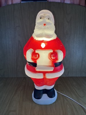 Vintage 1981 Carolina Enterprises 26'' Santa Claus W List Blow Mold Christmas