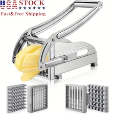 Heavy Duty Stainless Steel French Fry Cutter with Suction Feet for Potatoes US
